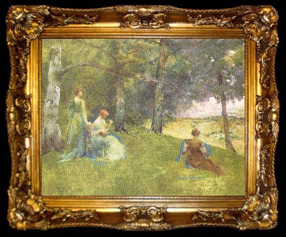 framed  Prellwitz, Edith Mitchell Summer Landscape, ta009-2